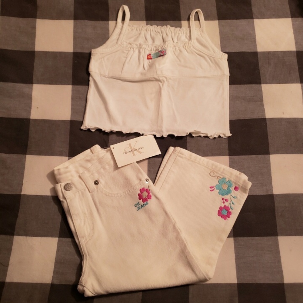 CK Denim Jeans and Top Set